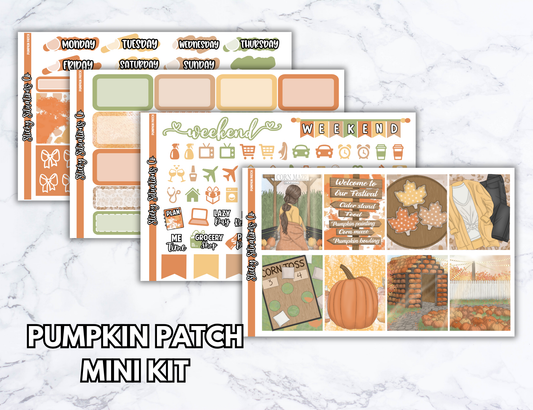 Pumpkin Patch Vertical Planner Sticker Kit – Fun and Bright Matte Stickers for Weekly Layouts | Perfect for Fall Planning