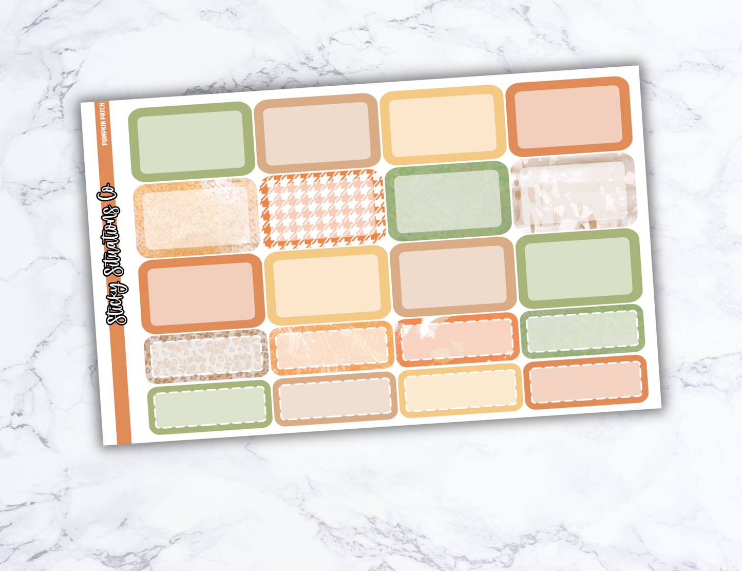 Pumpkin  Patch Full Vertical Planner Sticker Kit – Fun and Bright Matte Stickers for Weekly Layouts | Perfect for Fall Planning