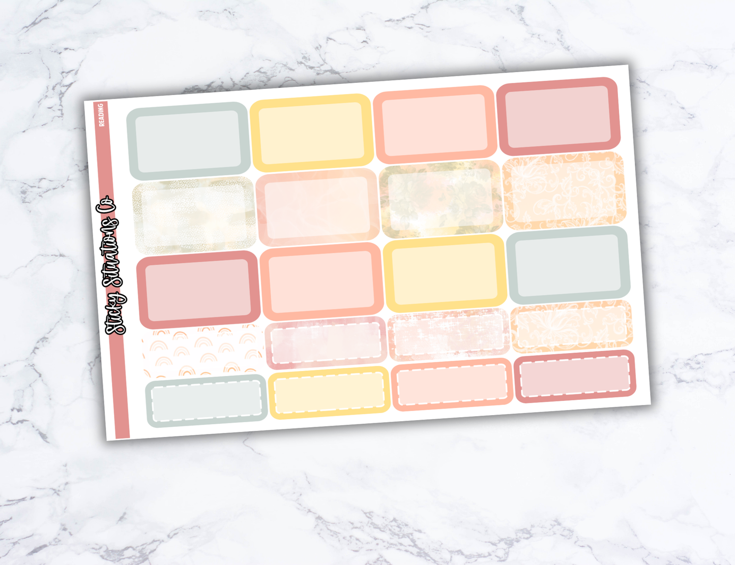 Reading Mini Vertical Planner Sticker Kit – Fun and Bright Matte Stickers for Weekly Layouts | Perfect for Every Day Planning