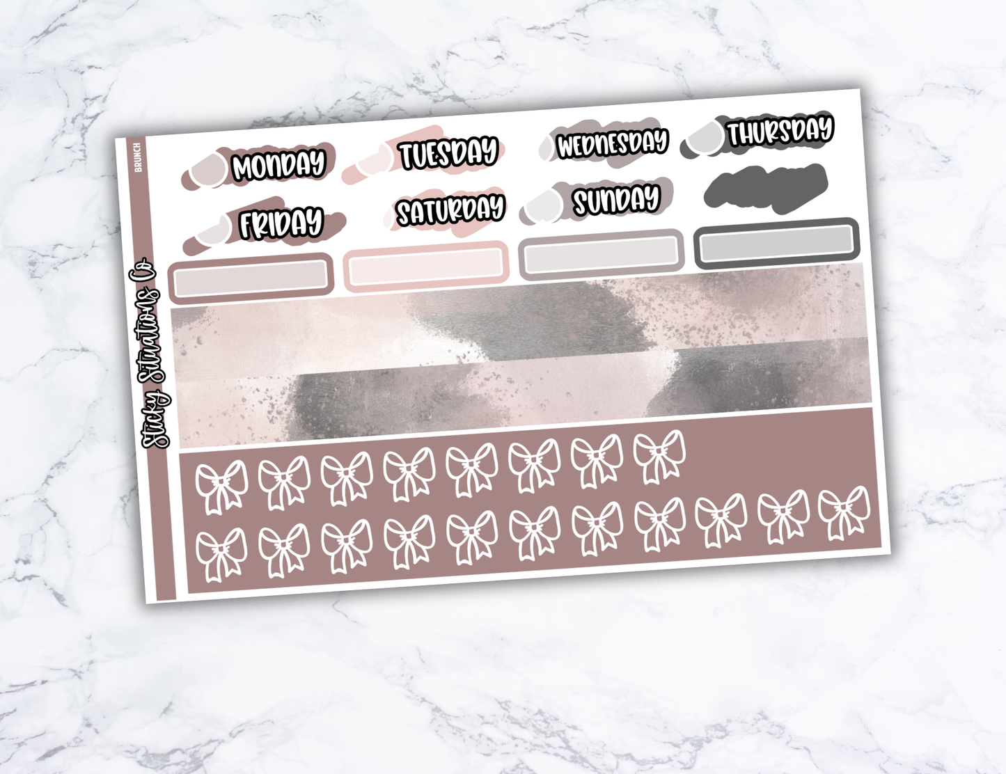 Brunch Full Vertical Planner Sticker Kit – Fun and Bright Matte Stickers for Weekly Layouts | Perfect for Every Day Planning