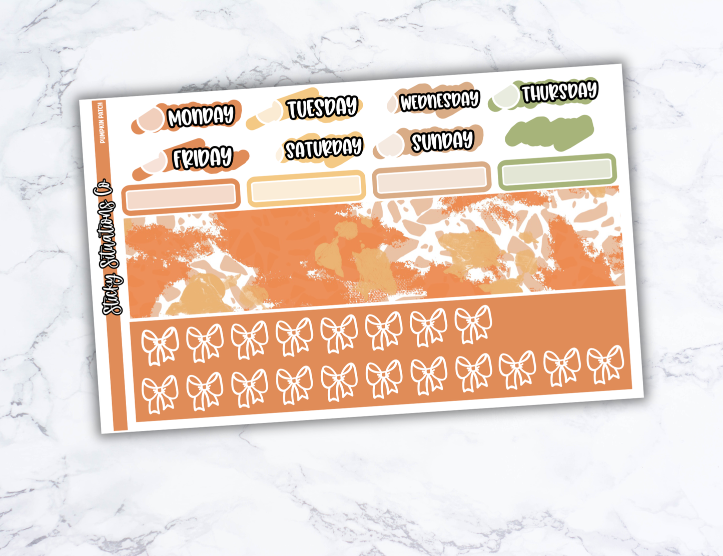 Pumpkin  Patch Full Vertical Planner Sticker Kit – Fun and Bright Matte Stickers for Weekly Layouts | Perfect for Fall Planning