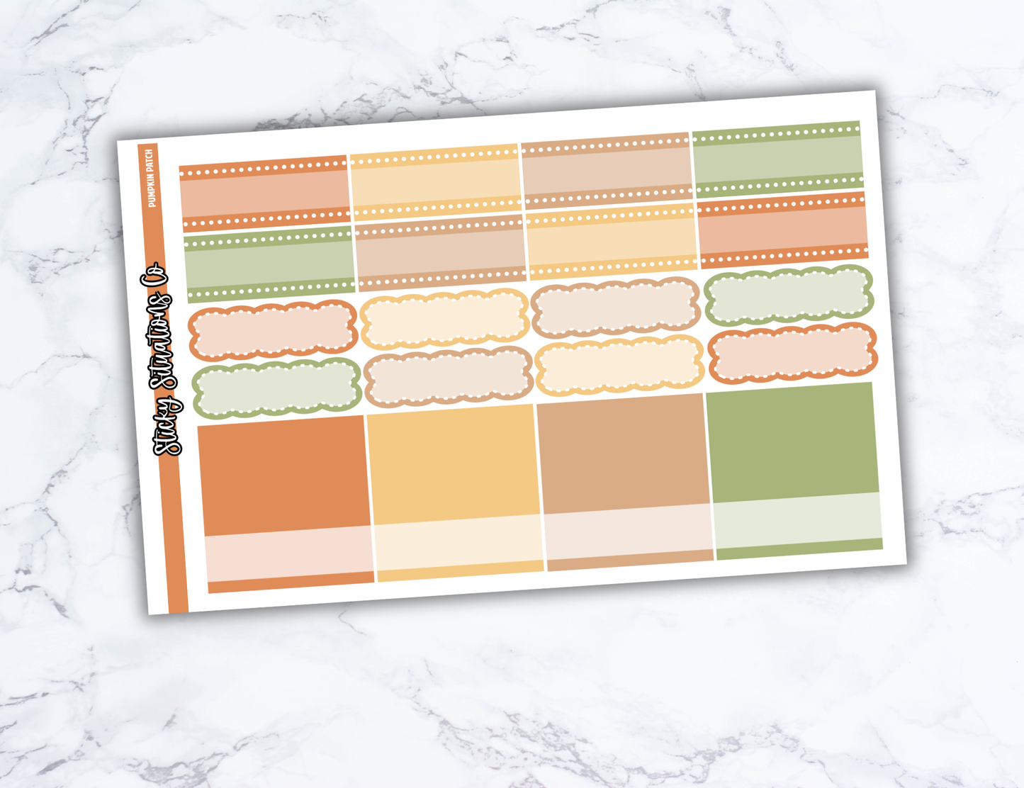 Pumpkin  Patch Full Vertical Planner Sticker Kit – Fun and Bright Matte Stickers for Weekly Layouts | Perfect for Fall Planning