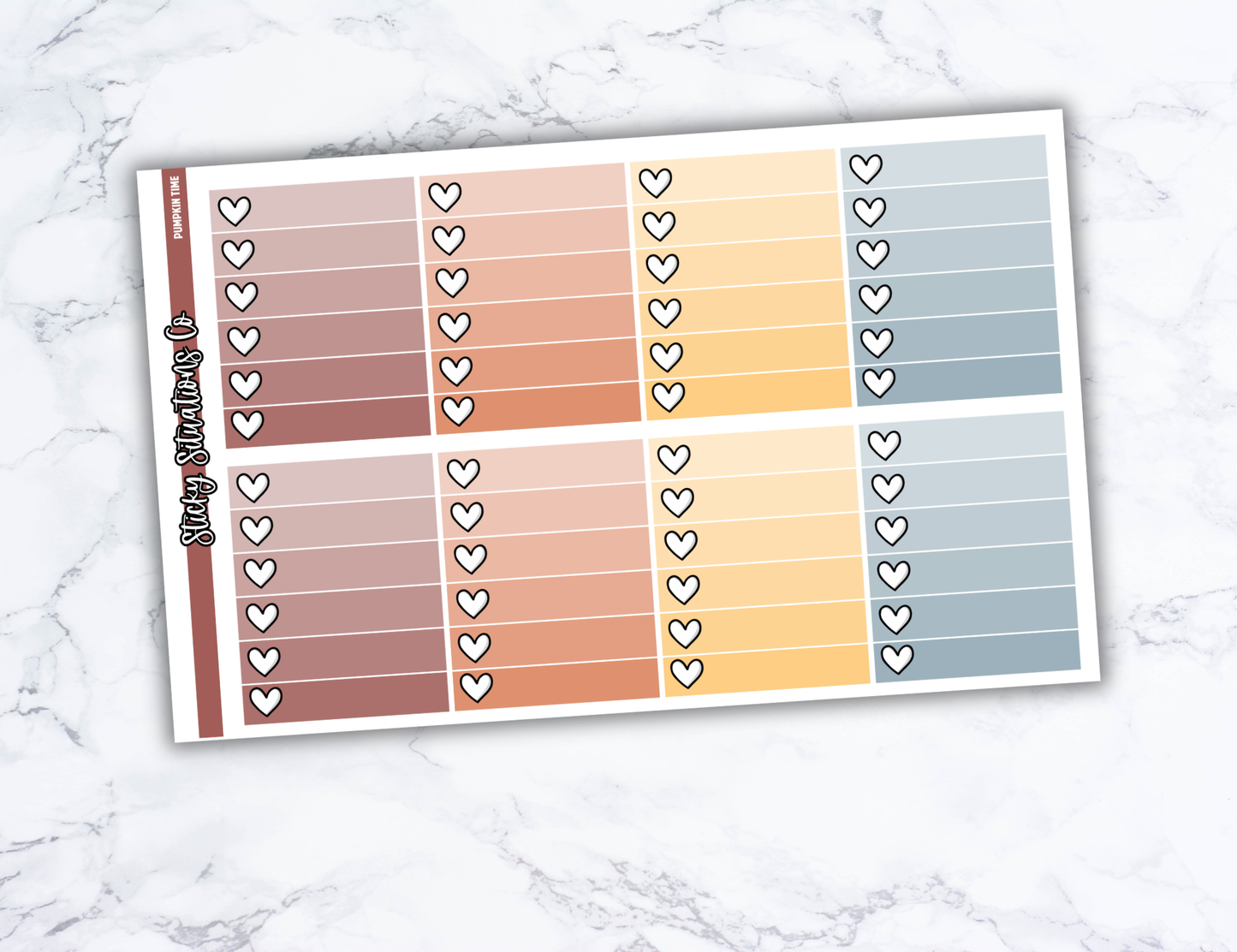 Pumpkin Time Full Vertical Planner Sticker Kit – Fun and Bright Matte Stickers for Weekly Layouts | Perfect for Fall Planning