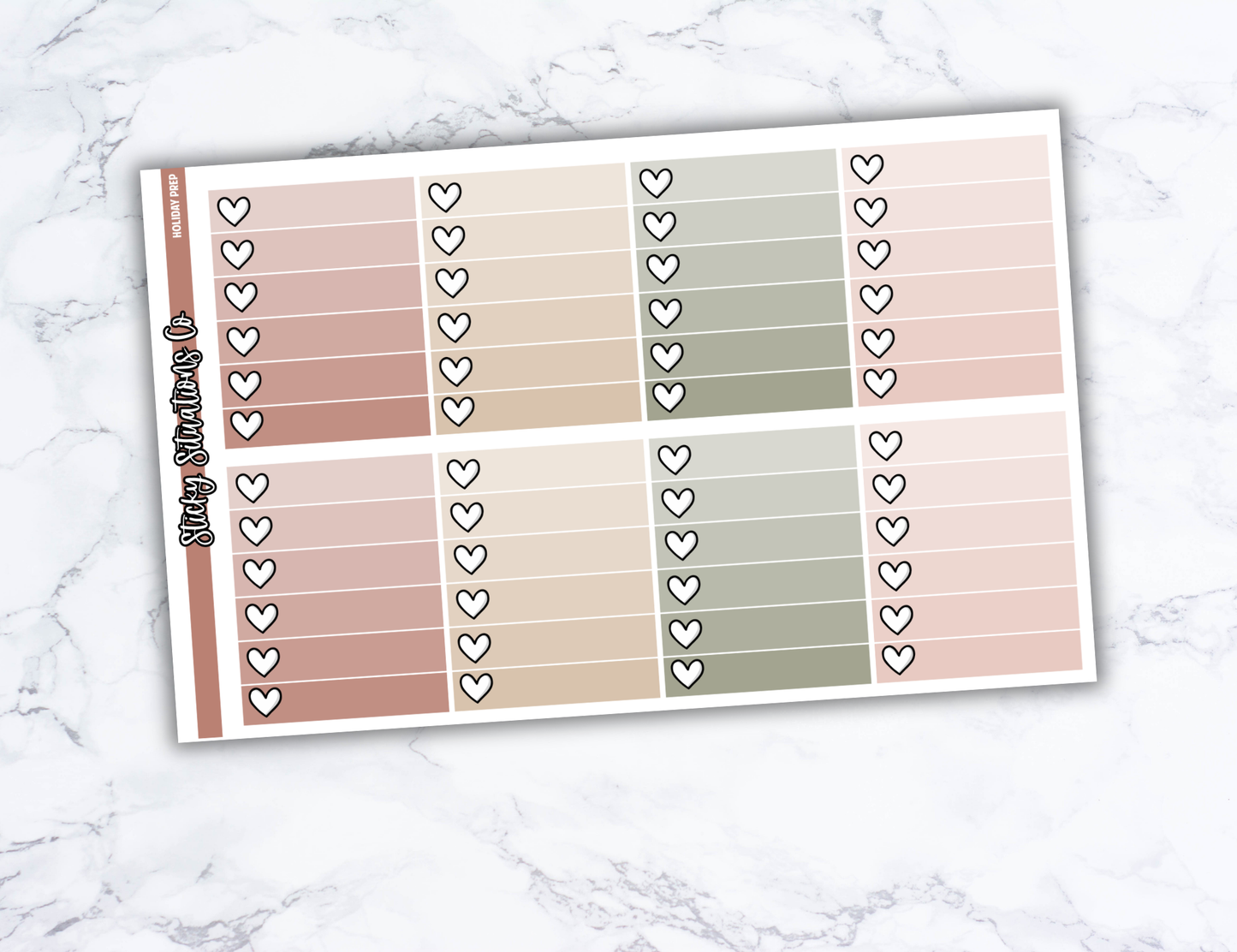 Holiday Prep Full Vertical Planner Sticker Kit – Cozy & Cool Matte Stickers for Weekly Layouts | Perfect for Christmas Planning