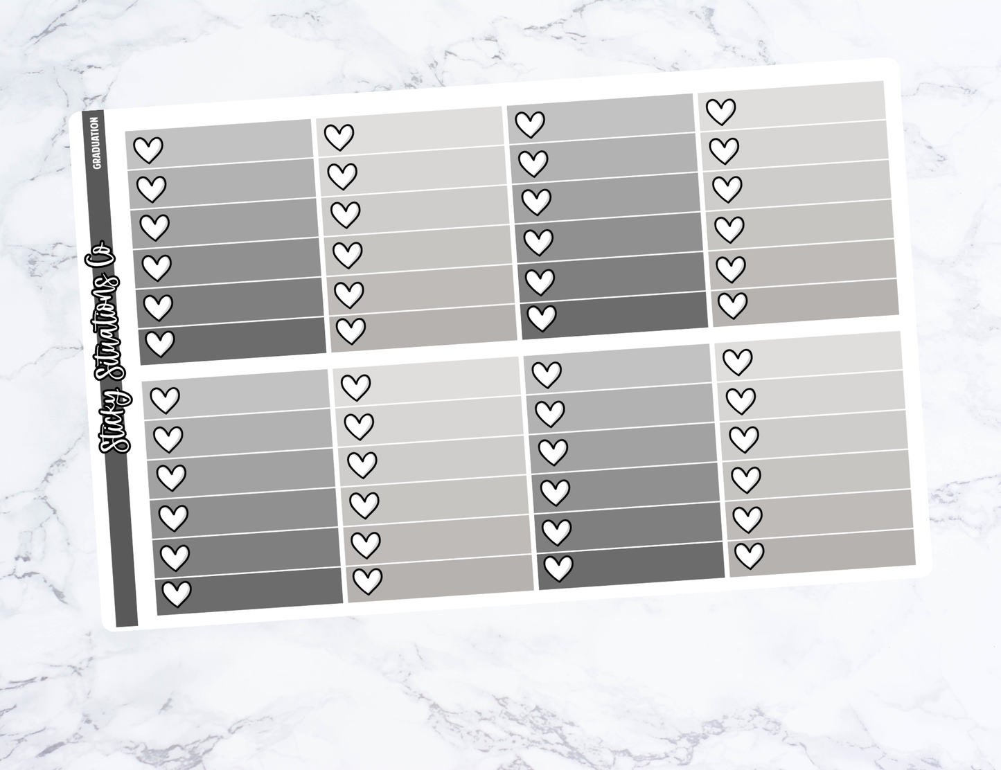 Graduation Full Vertical Planner Sticker Kit – Fun Matte Stickers for Weekly Layouts | Perfect for Graduation Planning