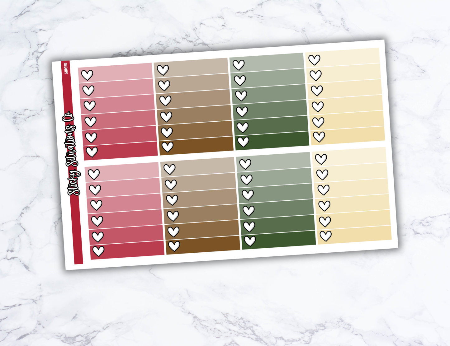 Ginger Full Vertical Planner Sticker Kit – Fun and Bright Matte Stickers for Weekly Layouts | Perfect for Christmas Planning