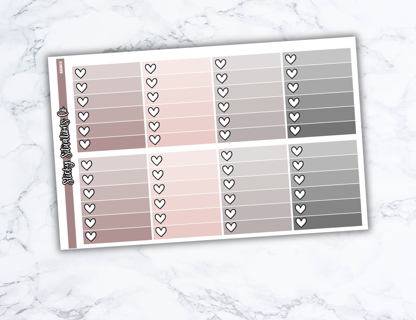 Brunch Full Vertical Planner Sticker Kit – Fun and Bright Matte Stickers for Weekly Layouts | Perfect for Every Day Planning