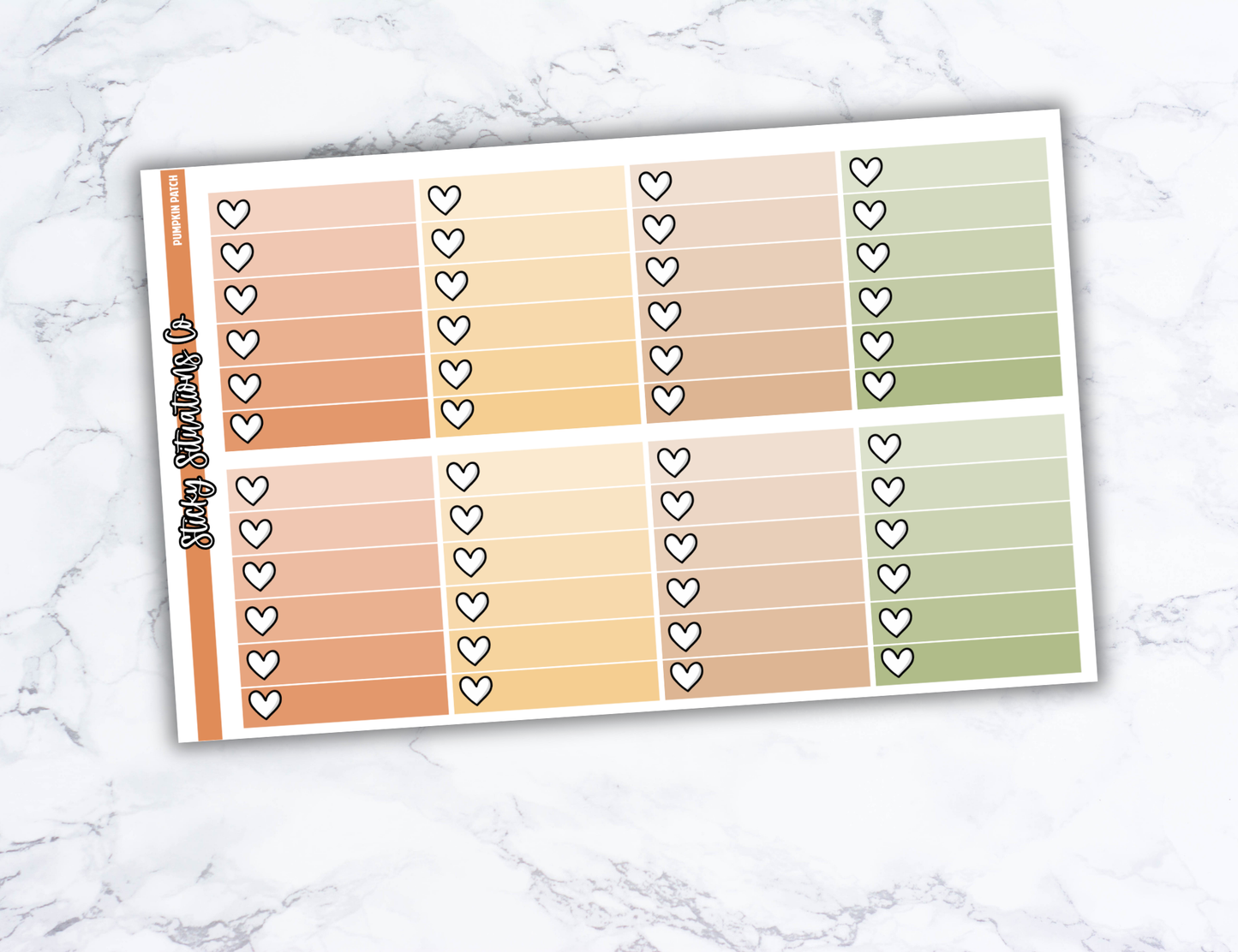 Pumpkin  Patch Full Vertical Planner Sticker Kit – Fun and Bright Matte Stickers for Weekly Layouts | Perfect for Fall Planning