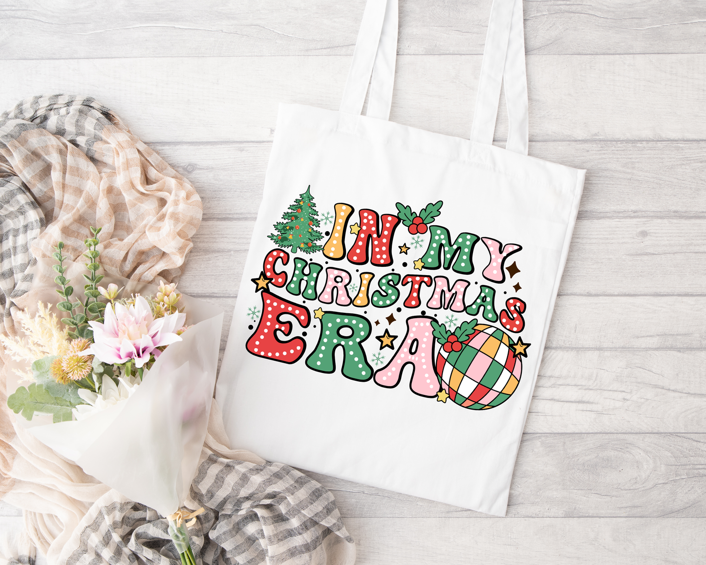 In My Christmas Era Sublimated Tote Bag