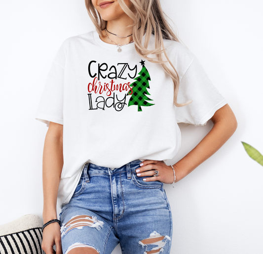 Crazy Christmas Lady | Gildan G500 Heavy Cotton T-Shirt with Custom DTF Transfer Design (Copy)