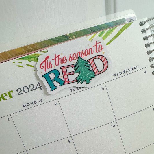 Tis The Season To Read Magnetic Bookmarks | Durable, Laminated Cardstock with Strong Magnets