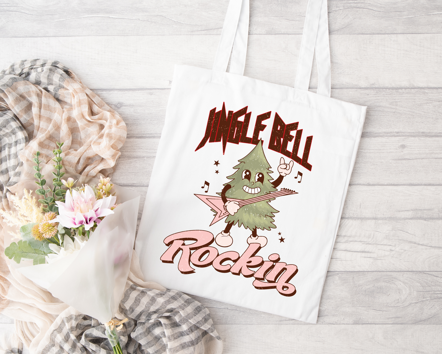 Jingle Bell Rockin Sublimated Tote Bag