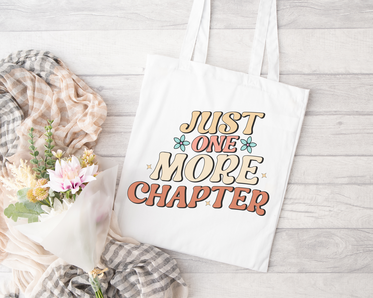 Just One More Chapter Sublimated Tote Bag