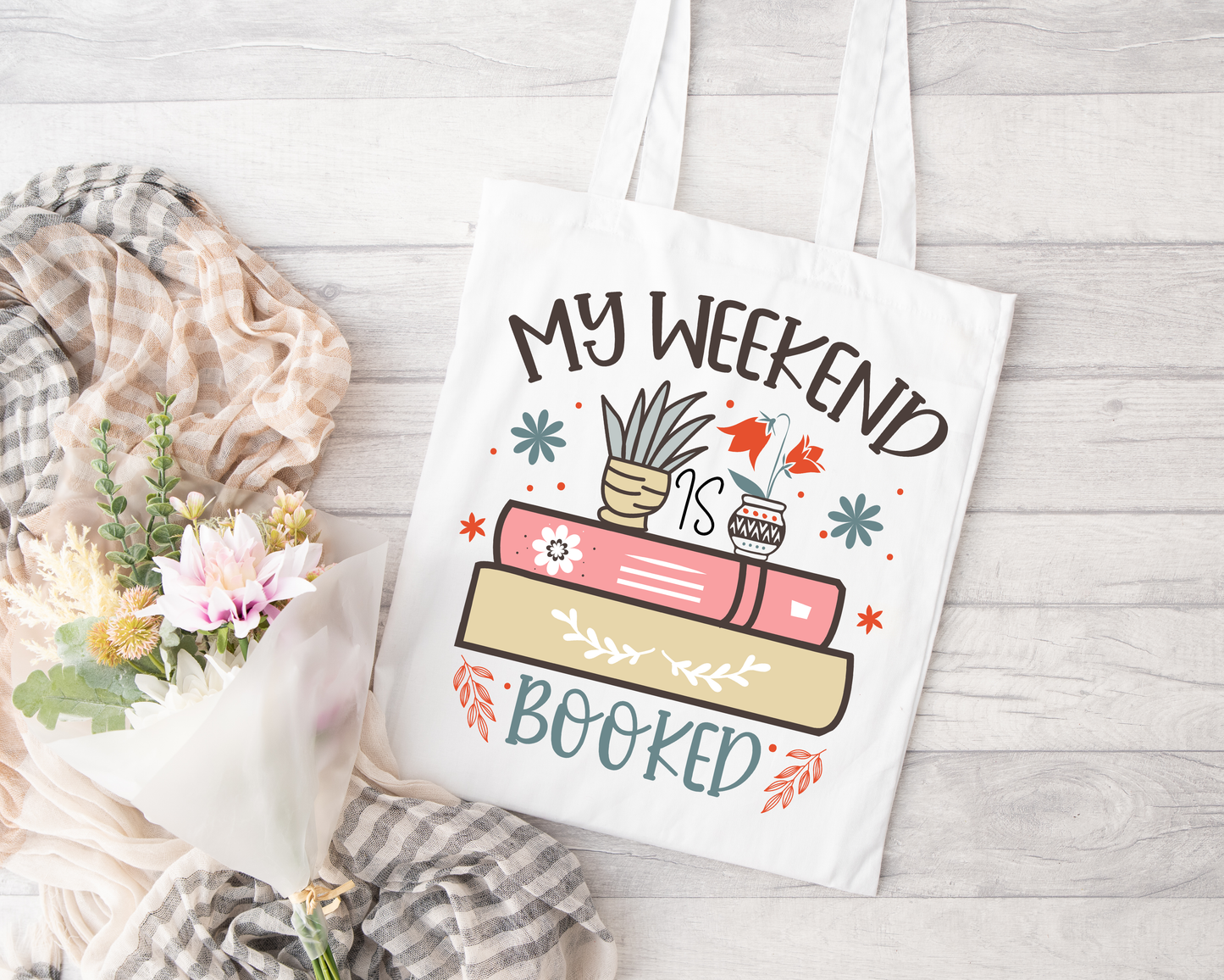 My Weekend is Booked Sublimated Tote Bag