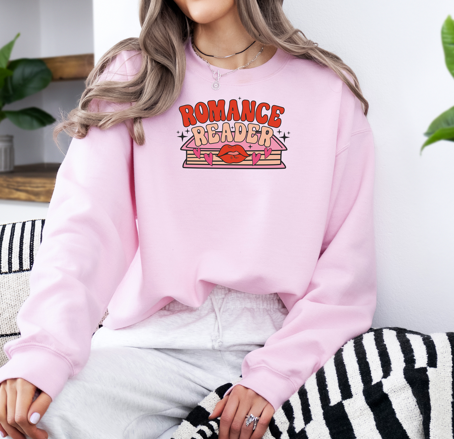 Romance Reader | Gildan G180 Heavy Blend Fleece Crew with DTF Transfer Design