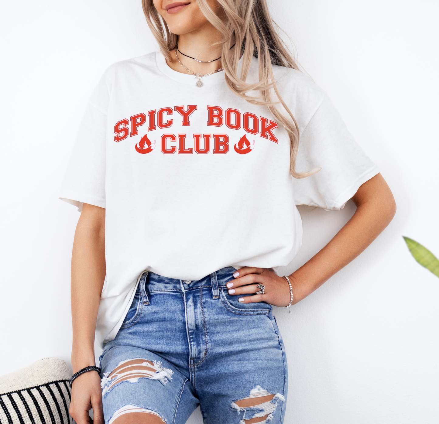 Spicy  Book Club | Gildan G500 Heavy Cotton T-Shirt with Custom DTF Transfer Design