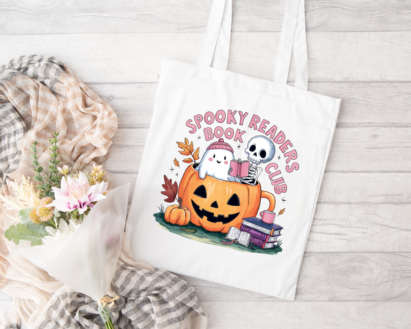 Spooky Readers Book Club Design #1 Tote Bag