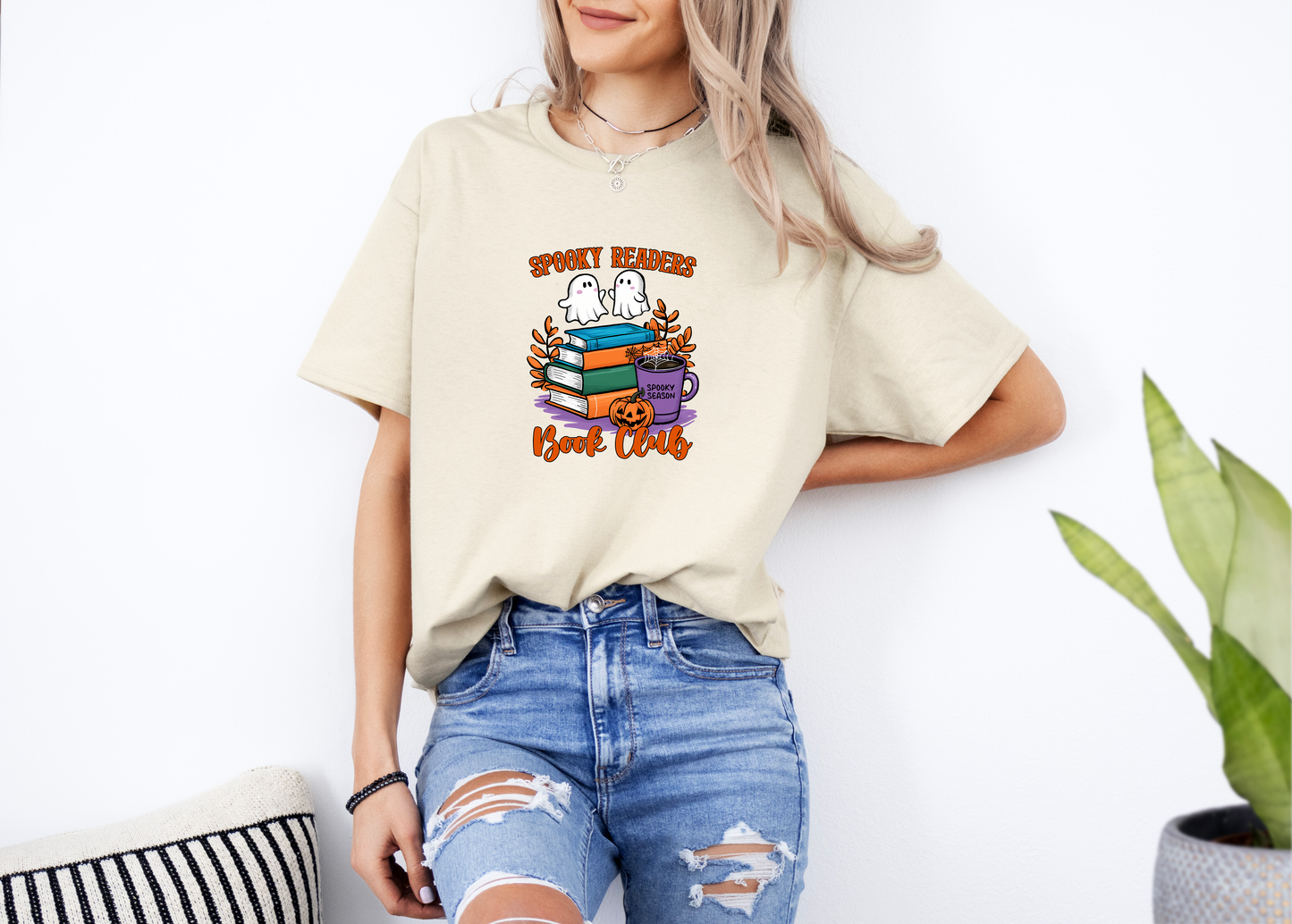 Spooky Readers Book Club Design #2 Shirt | Cotton T-Shirt