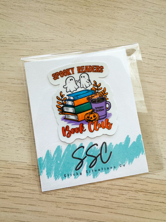 Spooky Readers Book Club Vinyl Sticker