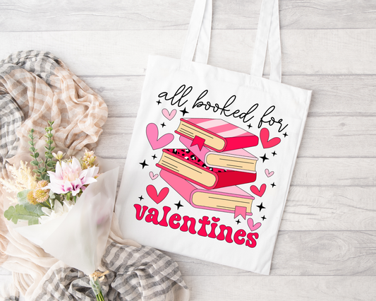 All Booked For Valentines Sublimated Tote Bag