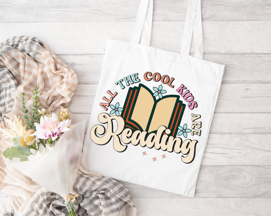 All The Cool Kids Are Reading Sublimated Tote Bag