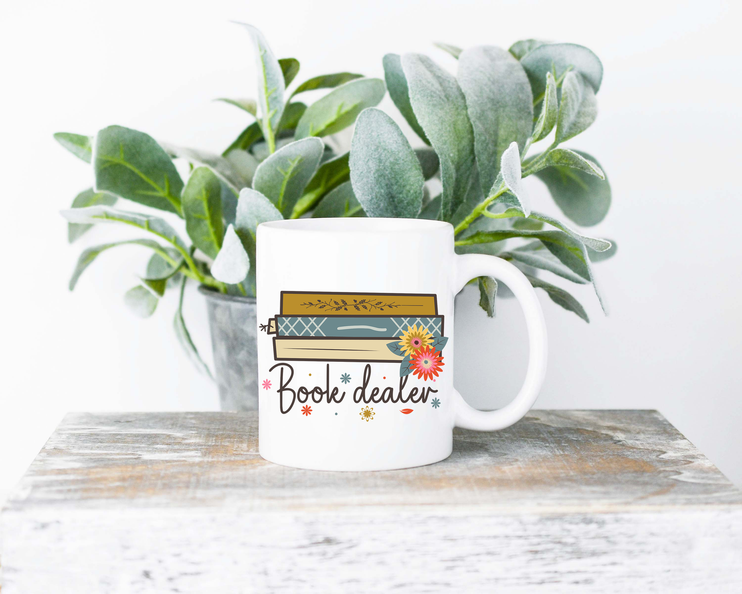 Book Dealer Sublimated Coffee Mug - 11oz Ceramic Mug