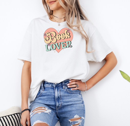 Book Lover | Gildan G500 Heavy Cotton T-Shirt with Custom DTF Transfer Design