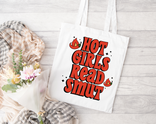 Hot Girls Read Smut Sublimated Tote Bag