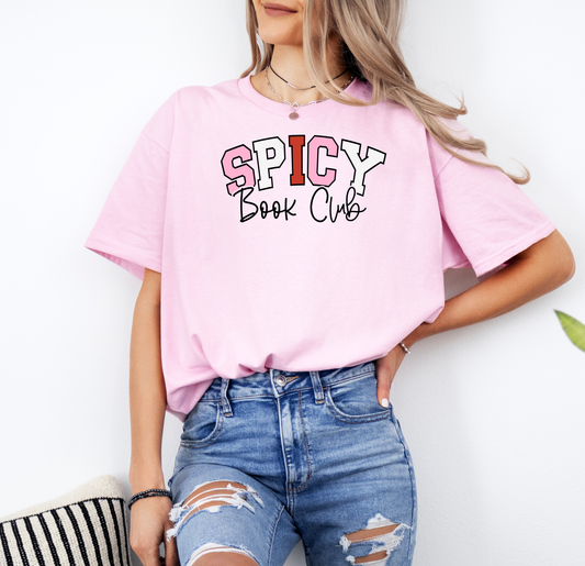 Spicy Book Club | Gildan G500 Heavy Cotton T-Shirt with Custom DTF Transfer Design