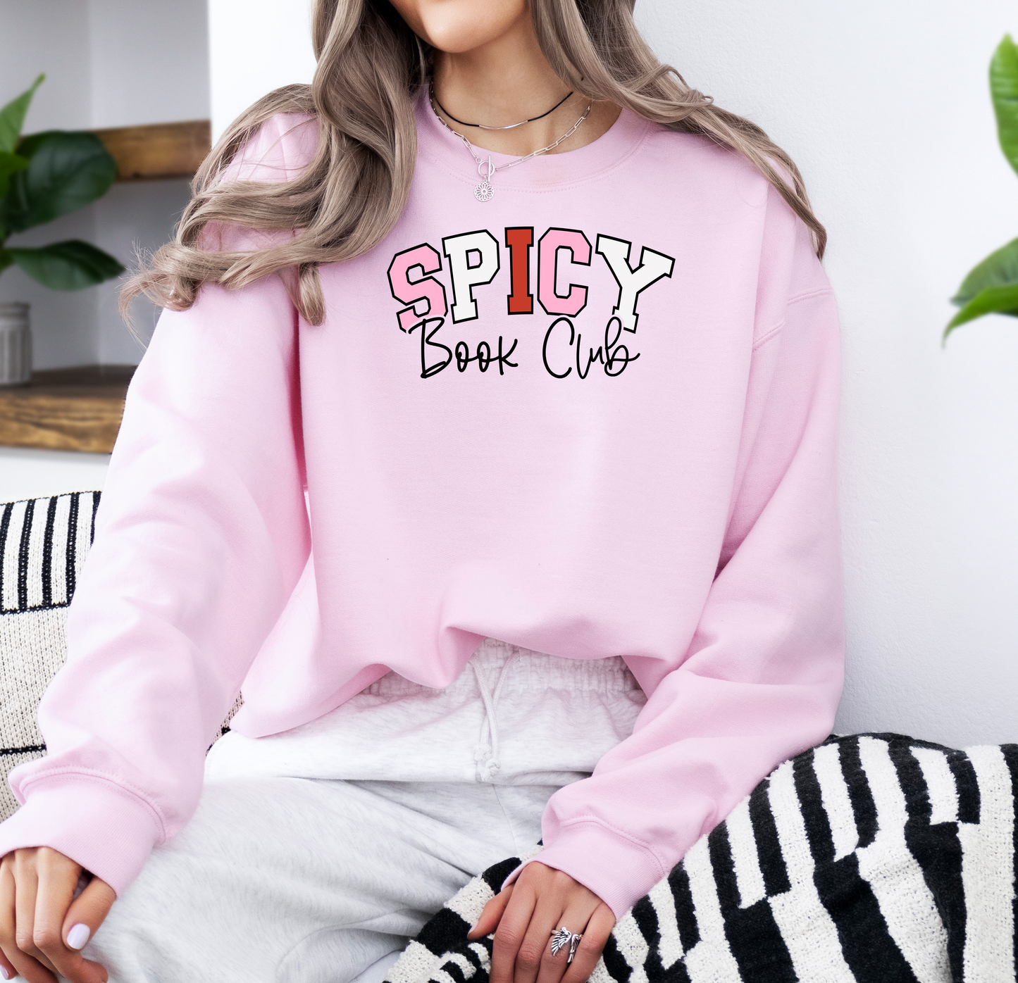 Spicy Book Club | Gildan G180 Heavy Blend Fleece Crew with DTF Transfer Design