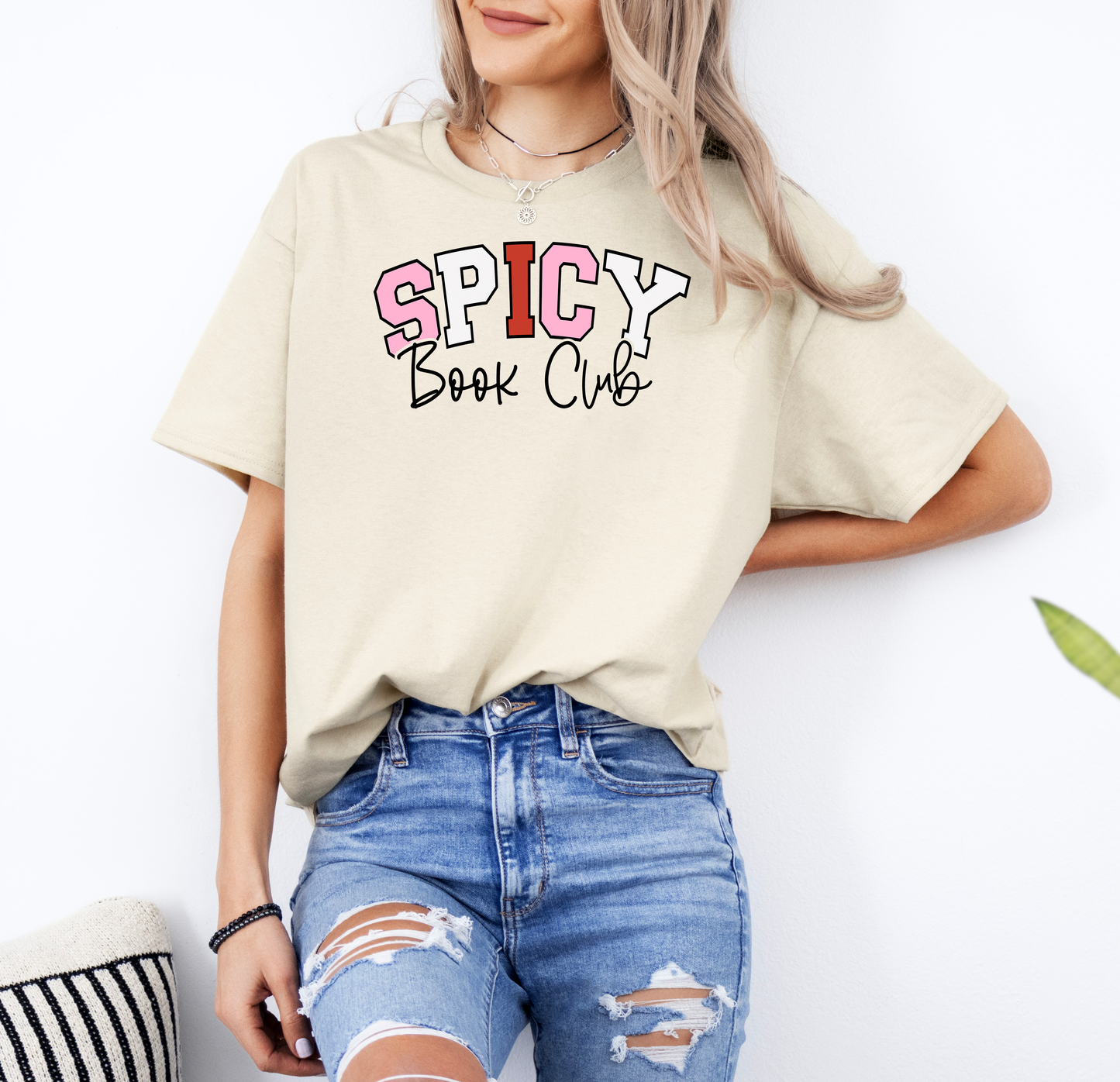 Spicy Book Club | Gildan G500 Heavy Cotton T-Shirt with Custom DTF Transfer Design