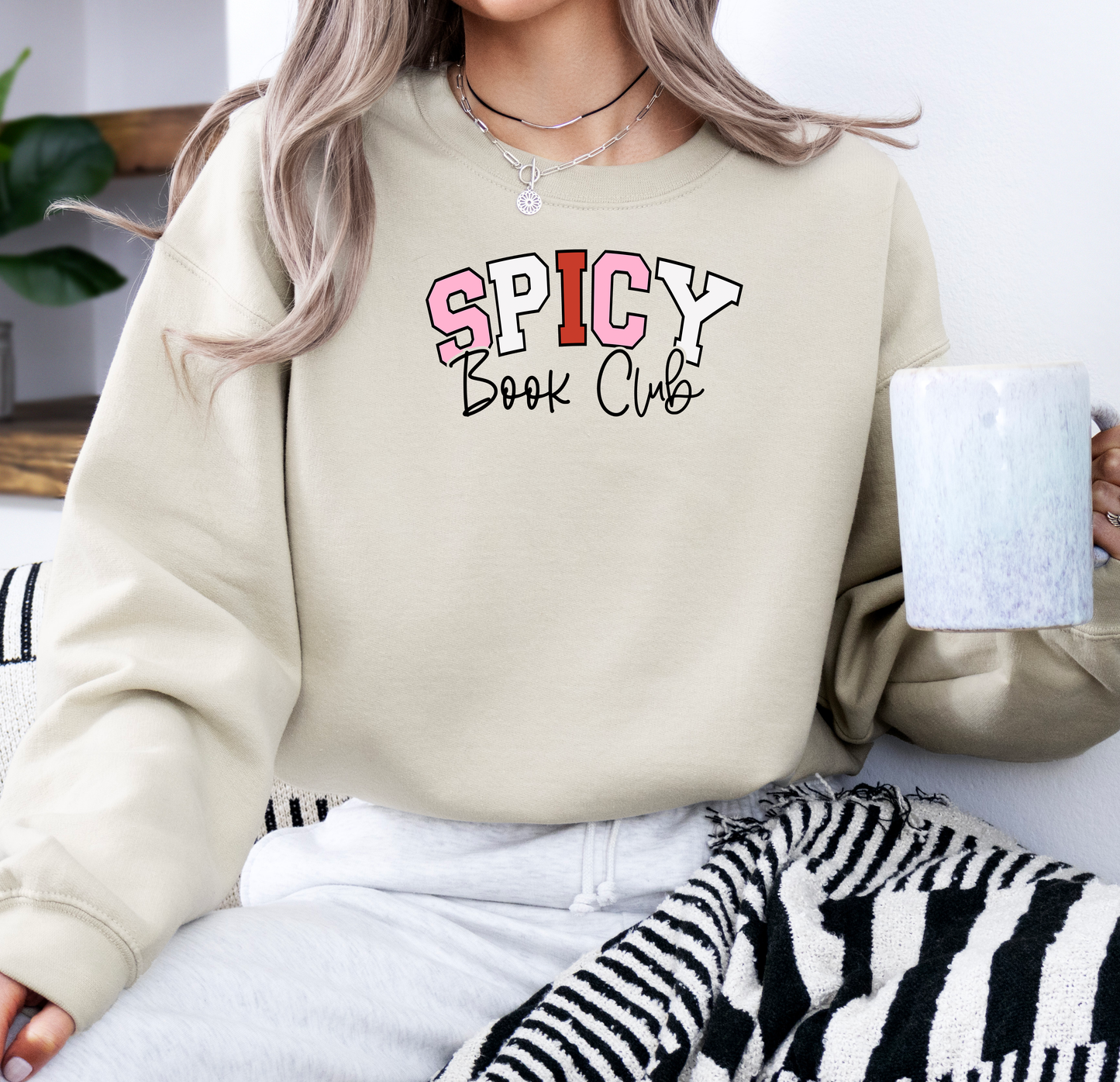 Spicy Book Club | Gildan G180 Heavy Blend Fleece Crew with DTF Transfer Design