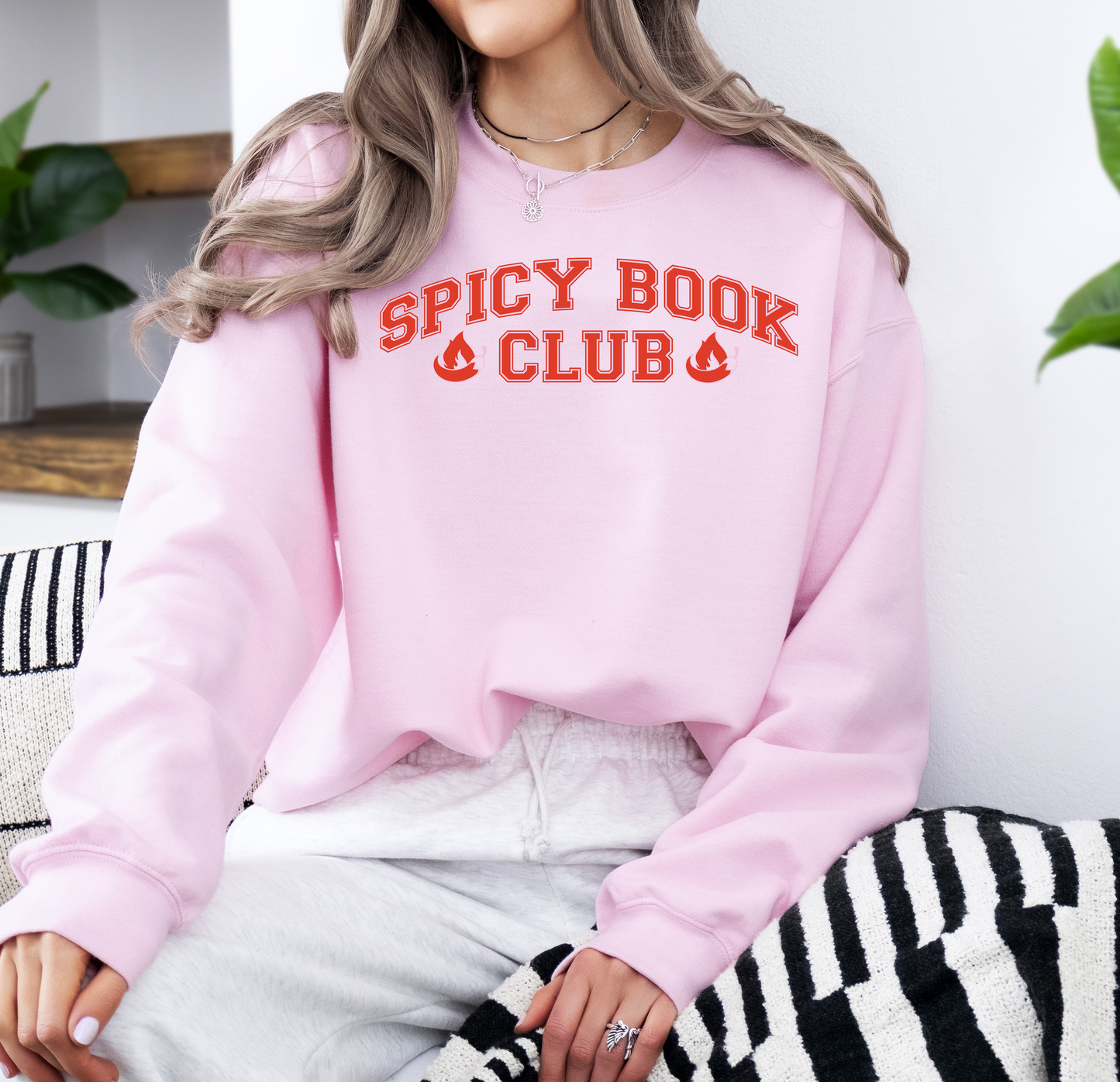 Spicy Book Club | Gildan G180 Heavy Blend Fleece Crew with DTF Transfer Design