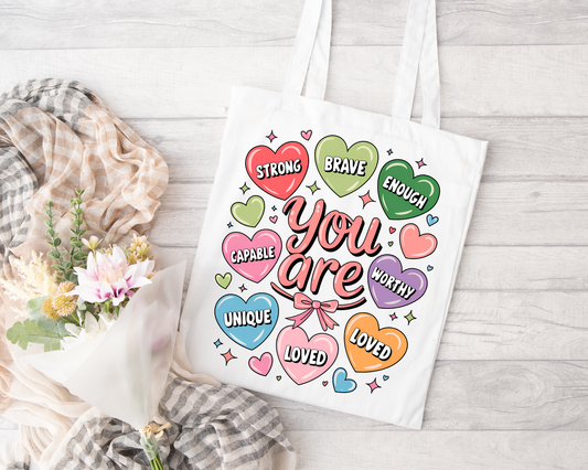 You Are Loved Sublimated Tote Bag