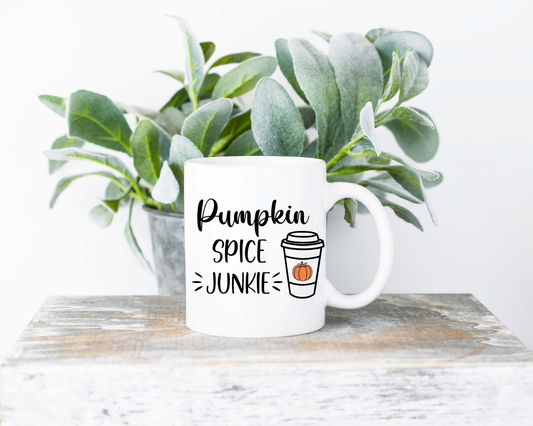 Pumpkin Spice Junkie Coffee Mug | Coffee Mug | Sublimated Coffee Mug