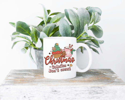 Christmas Calories Don't Count Coffee Mug | Coffee Mug | Sublimated Coffee Mug