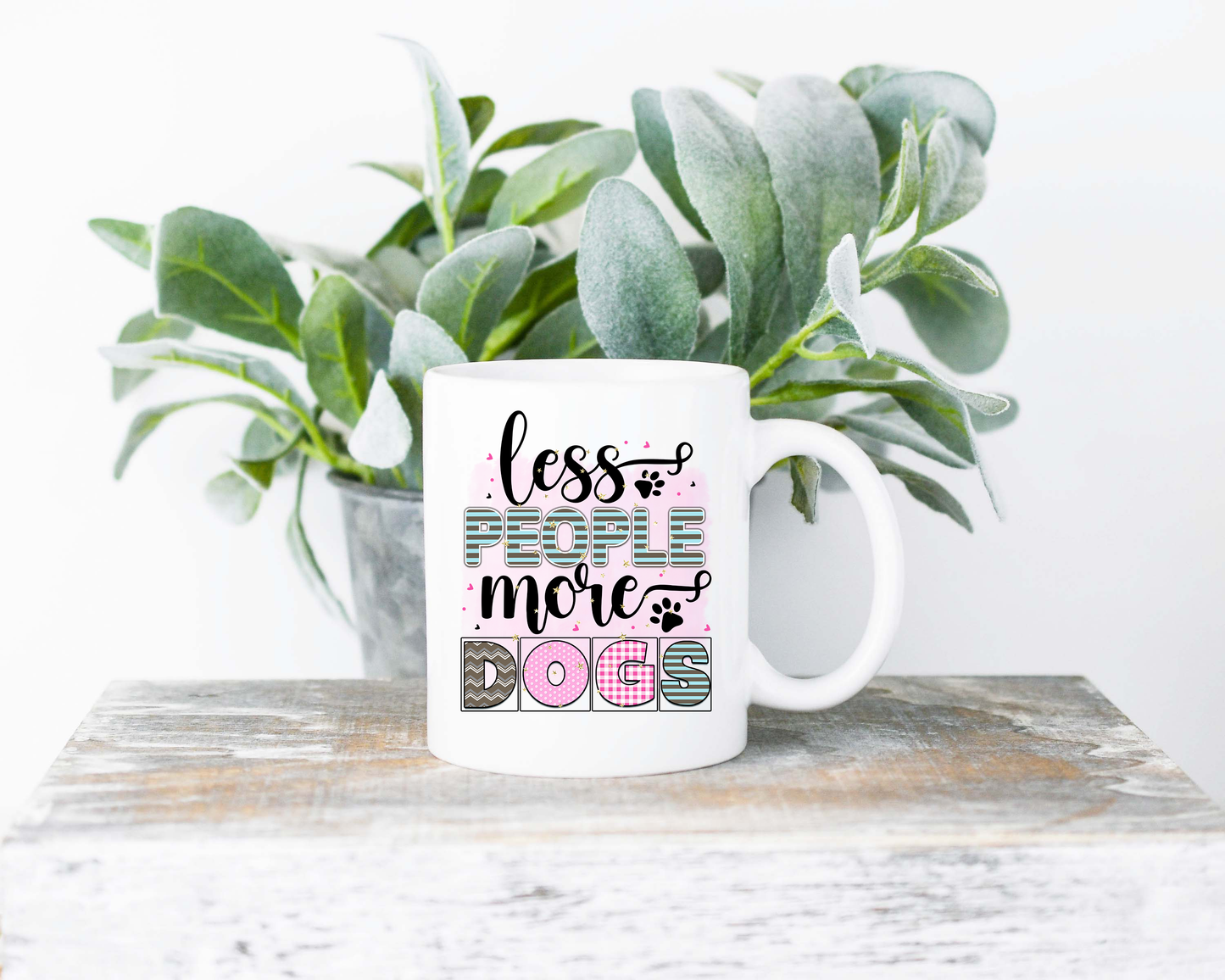 Less People More Dogs Coffee Mug | Coffee Mug | Sublimated Coffee Mug