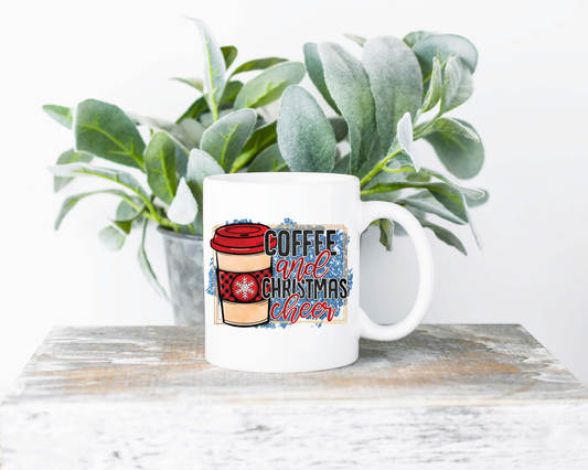 Coffee and Christmas Cheer Coffee Mug | Coffee Mug | Sublimated Coffee Mug