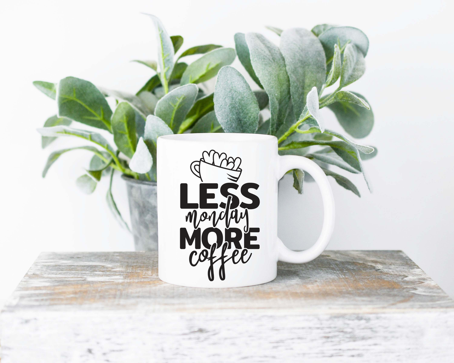 Less Monday More Coffee Coffee Mug | Coffee Mug | Sublimated Coffee Mug